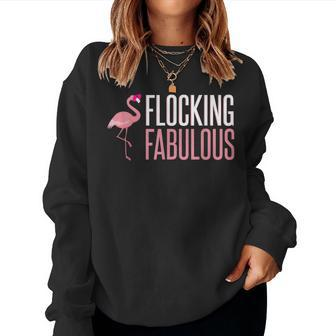 Flocking Fabulous Flamingo Bird Aviator Sunglasses Sweatshirt | Mazezy