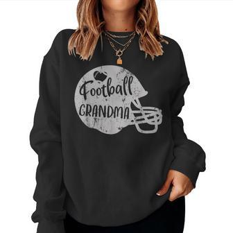 Football Grandma Fun Supportive American Football Grandma Women Sweatshirt | Mazezy