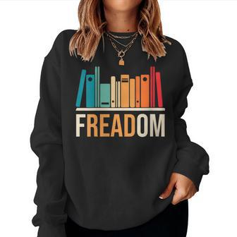 Freadom Anti Ban Books Freedom To Read Book Lover Reading Women Sweatshirt | Mazezy