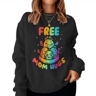 Free Mom Hugs Proud Gay Rainbow Pride Lgbtq Mother Mommy Women Sweatshirt | Mazezy AU
