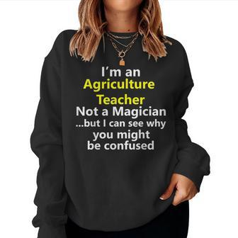 Agriculture Teacher Job School Career Instructor Women Sweatshirt | Mazezy