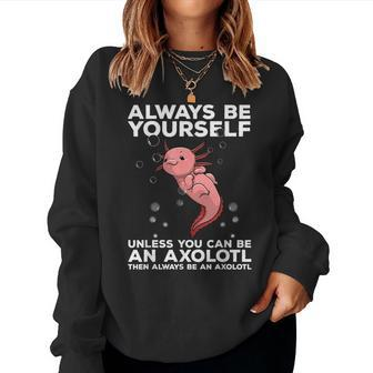 Funny Axolotl Design For Men Women Boys Girls Axolotl Lover Women Crewneck Graphic Sweatshirt - Seseable