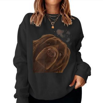 Curious Dog Sussex Spaniel Women Sweatshirt | Mazezy