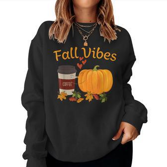 Fall Vibes Cute Couple Pumpkin Spice Coffee Lovers For Coffee Lovers Women Sweatshirt | Mazezy