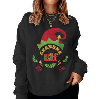 Grandma Elf Elf Ugly Christmas Sweater Women Sweatshirt | Mazezy
