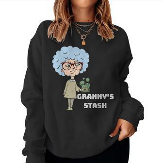 Granny's Weed Stash For Grandma Stoner Women Sweatshirt | Mazezy DE