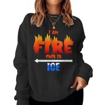 Ice And Fire Costume Halloween Family Matching Women Sweatshirt - Seseable