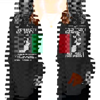 Funny Less Upsetti More Spaghetti Italian Gift For Men Women Women Crewneck Graphic Sweatshirt - Thegiftio UK