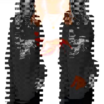 Lobster Drinking Wine Lobster Wine Lovers Women Sweatshirt | Seseable CA