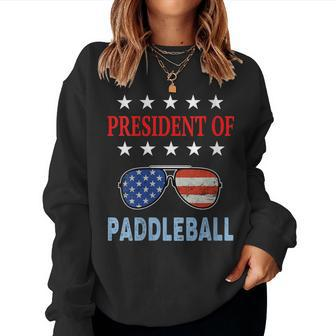 Paddleball Accessories Usa Flag Beach Saying Women Sweatshirt | Mazezy