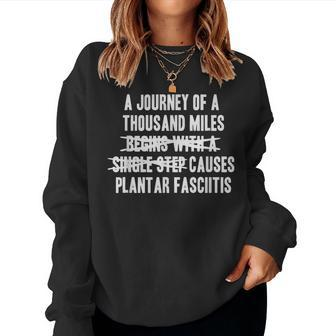 Plantar Fasciitis Runner Podiatrist Physical Therapist Women Sweatshirt | Mazezy