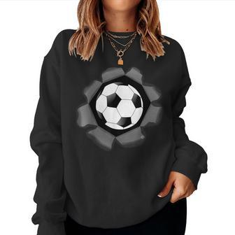 Soccer Ball Burst For Girls Boys & Adults Women Sweatshirt | Mazezy