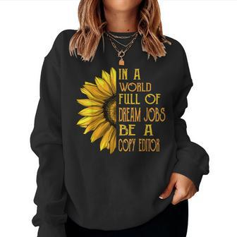 Sunflower Copy Editor Women Sweatshirt | Mazezy