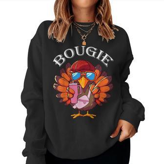 Thanksgiving Turkey Trendy Bougie Fall Vibes Kid Women Sweatshirt - Thegiftio UK