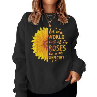 World Roses Sunflower Girls Love Women Sweatshirt | Mazezy