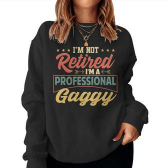 Gaggy Grandma Gift Im A Professional Gaggy Women Crewneck Graphic Sweatshirt - Seseable