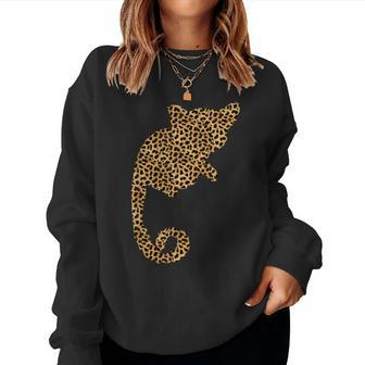 Galago Leopard Print Monkey Lemur Animal Lover Women Women Sweatshirt | Mazezy
