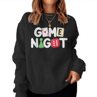Game Night Host Board Games Trivia Night Team Women Men Women Sweatshirt | Mazezy