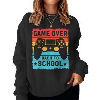 Game Over Back To School For Boys Teacher Student Controller Women Sweatshirt - Monsterry UK