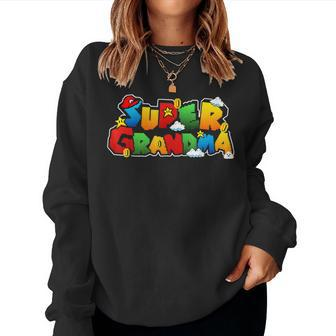 Gamer Super Grandma Funny Gamer Gifts For Grandma Women Sweatshirt - Thegiftio UK