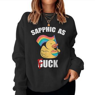 Gay Af Sapphic As Fuck Women Men Lgbt Pride Equality Lesbian Women Sweatshirt | Mazezy