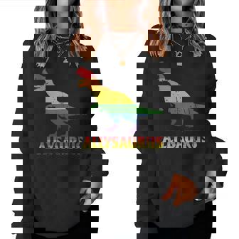 Gay Pride Lgbt Rainbow Allysaurus Dinosaur Ally Women Sweatshirt | Mazezy