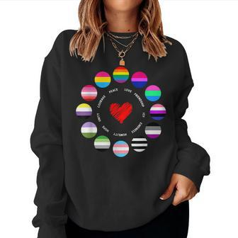 Gay Pride Lgbtq Rainbow Lgbt Pride Women Crewneck Graphic Sweatshirt - Seseable
