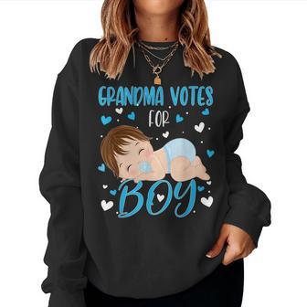 Gender Reveal Grandma Says Boy Baby Shower Family Surprise Women Sweatshirt | Mazezy