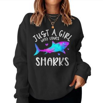 Girls Shark Lover Shark Girls Shark Women Sweatshirt - Seseable