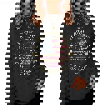 In Goddess We Trust Witch Lover American Flag Women Sweatshirt | Mazezy