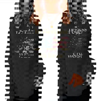 In Goddess We Trust Witch Lover American Flag Women Sweatshirt | Mazezy