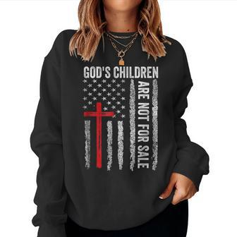 Gods Children Are Not For Sale Vintage Gods Children Quote Women Sweatshirt | Mazezy UK