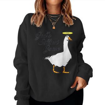 Gods Silliest Goose Fancy Women Sweatshirt | Mazezy