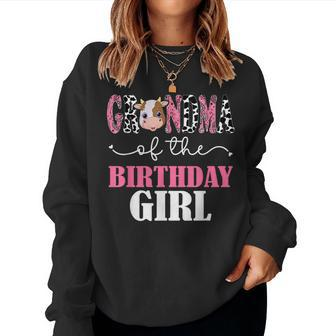 Grandma Of The Birthday For Girl Cow Farm 1St Birthday Cow Women Crewneck Graphic Sweatshirt - Seseable