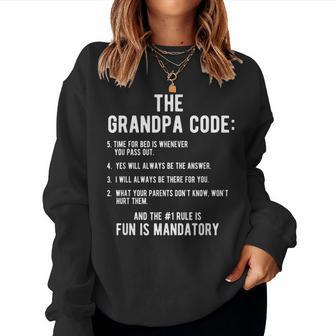 Grandpa From Granddaughter Grandson The Grandpa Code Sweatshirt | Mazezy