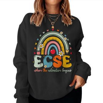 Groovy Cute Early Childhood Special Education Sped Ecse Crew Women Sweatshirt - Monsterry CA