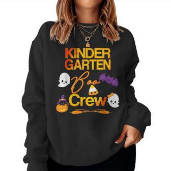 Halloween Kindergarten Cute Boo Crew Teacher Kids Halloween Women Sweatshirt | Mazezy AU