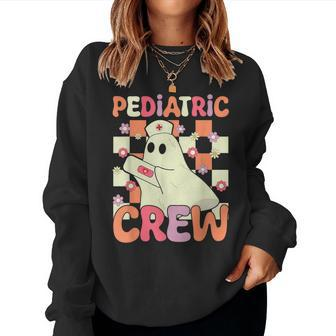 Halloween Nurse Pediatric Nursing Ghost Nurse Women Sweatshirt - Monsterry