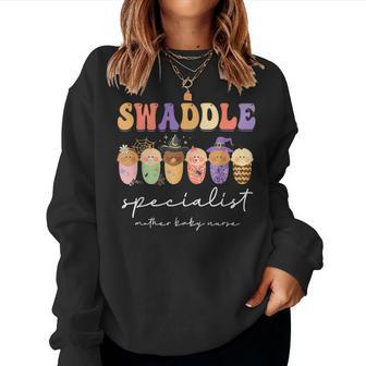Halloween Swaddle Specialist Postpartum Nurse Mother Baby Women Sweatshirt - Seseable