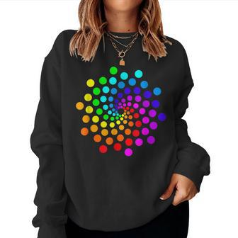 Happy Dot Day Polka Dot Rainbow September 15Th Women Sweatshirt | Mazezy