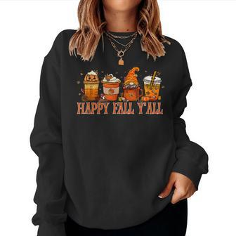 Happy Fall Y'all Gnome Halloween Halloween Women Sweatshirt | Mazezy