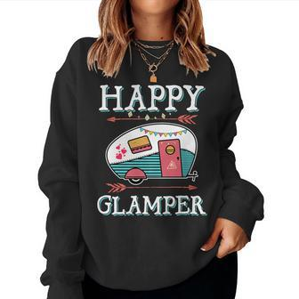 Happy Glamper T Outdoor Glamping Camping Girls Women Sweatshirt - Seseable