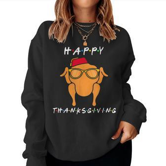 Happy Thanksgiving Tukey Friends Women Women Sweatshirt - Thegiftio UK