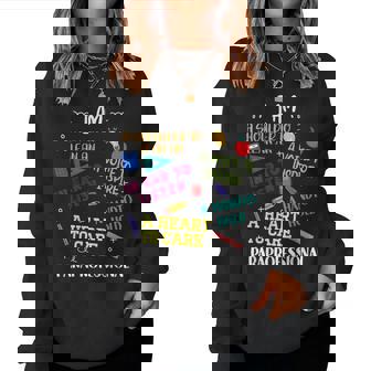 Heart To Care Paraprofessional Teachers Paraeducator Women Sweatshirt | Mazezy