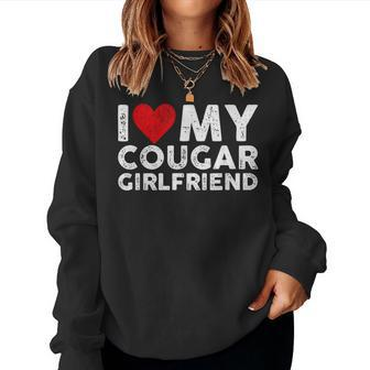 I Heart My Cougar Girlfriend Mom-My Family Gf Love Women Sweatshirt | Mazezy
