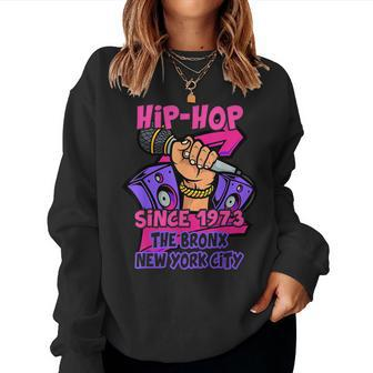 Hip-Hop 50 Years Old Since 1973 The Bronx New York City Women Sweatshirt - Seseable