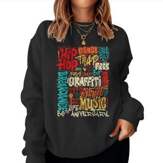 Hip Hop 50 Years Of Old School Graffiti Old School Retro Women Sweatshirt | Mazezy