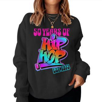 Hip Hop Music 50Th Anniversary Black History Men Dj Graphic Women Crewneck Graphic Sweatshirt - Thegiftio UK