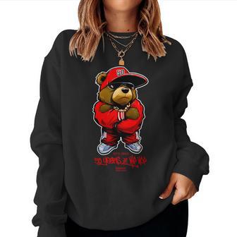 Hip Hop Teddy Bear Hip Hop Anniversary Bronx 50 Years Rap Women Sweatshirt - Seseable