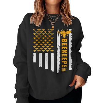 Honey Bee Beekeeping Hive Beekeeper Apiarist Women Crewneck Graphic Sweatshirt - Seseable